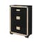 Global Furniture Usa Traditional Glam  Glitter  Blake Black/Gold Chest 665 - alternate 3
